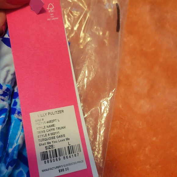 NWT Men's Lilly Pulitzer Swim Trunks - Picture 3 of 3